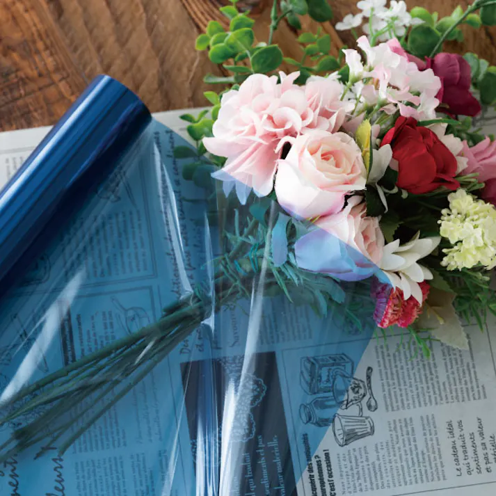 ヘッズ 包-PP-ロール W500mm×20m巻 クリアカラーOPPロール-3/ブルー(1巻) HEADS CRC-RO3