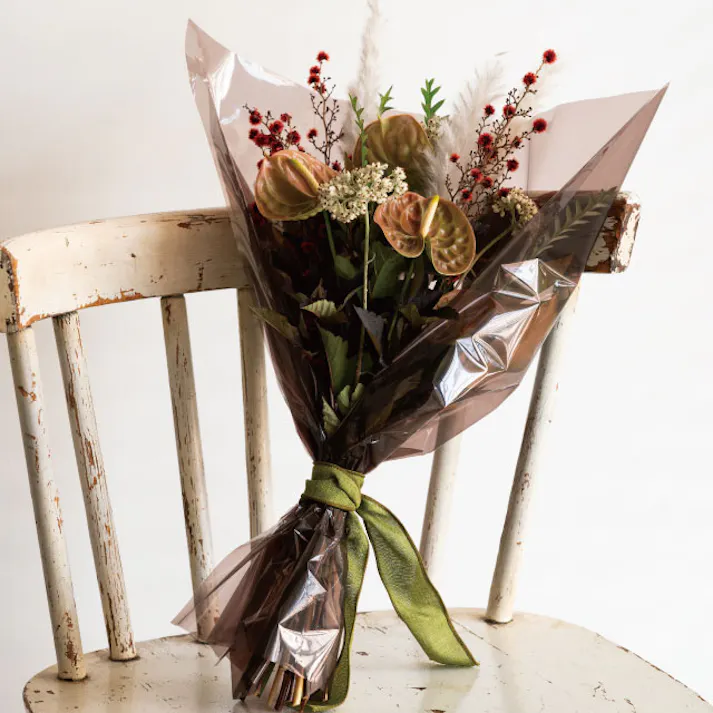 ヘッズ 包-PP-ロール W500mm×20m巻 クリアカラーOPPロール-4/ブラウン(1巻) HEADS CRC-RO4