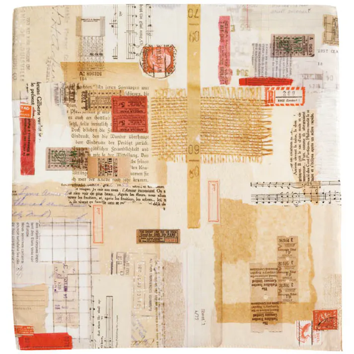 ヘッズ 包-その他 W400×H400mm コットン風呂敷-3/コラージュ(10枚) HEADS CTN-FUR3