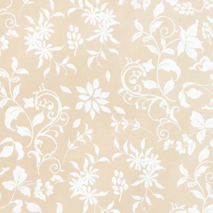 ヘッズ 包-紙-全紙 W1050×H750mm エレガントフラワー包装紙/ベージュ-2(全紙)(50枚) HEADS ELF-2WZ