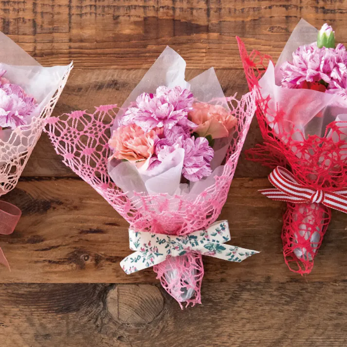 ヘッズ 包-不織布-ロール W700mm×10m巻 ファブリックレースロール-4/ピンク(1巻(10m)) HEADS FAL-RO4