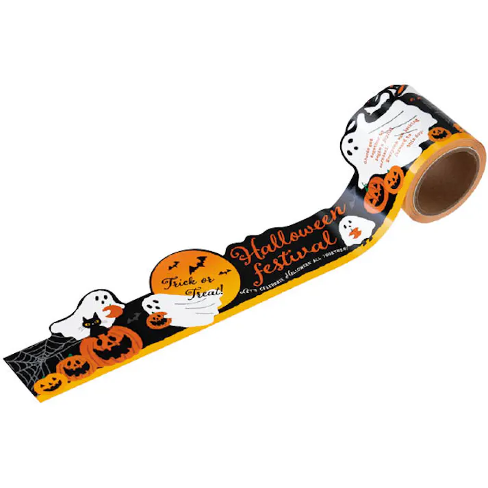 ヘッズ 販促-装飾-ポスター W59mm×10m巻 ゴーストハロウィンシール付ロール棚ポスター-1(1巻(10m)) HEADS GHW-TP1S