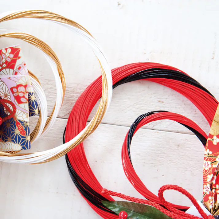 ヘッズ 販促-装飾-しめ縄 W240×H520mm 迎春水引飾り-2(3個) HEADS GS-MH2