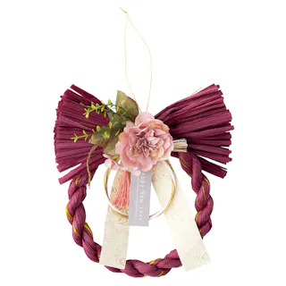 ヘッズ 販促-装飾-しめ縄 W250×H290mm 迎春しめ縄飾り-6/和モダン(3個) HEADS GS-SM6