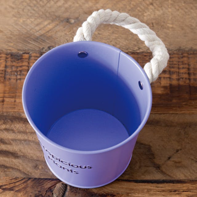 ヘッズ トレイ・カゴ－ブリキ 直径120(90)×H105mm ハッピー