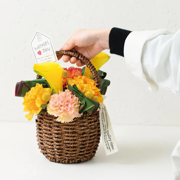 ヘッズ トレイ・カゴ-自然素材 直径140(110)×H250(120)mm ハンドルカゴバッグナチュラル-M(4個) HEADS KGN-RMB