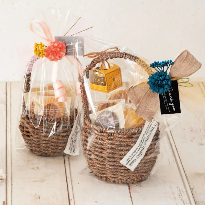 ヘッズ トレイ・カゴ-自然素材 直径140(110)×H250(120)mm ハンドルカゴバッグナチュラル-M(4個) HEADS KGN-RMB