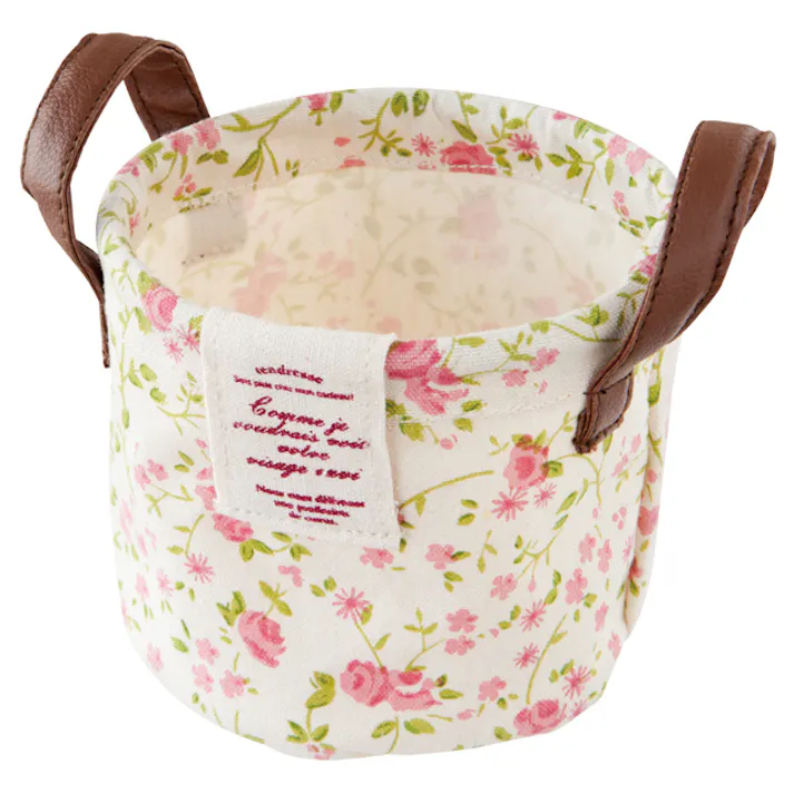 ヘッズ トレイ・カゴ-布 直径110×100mm リトルフラワー丸底布バスケット-S(10個) HEADS LF-RSB