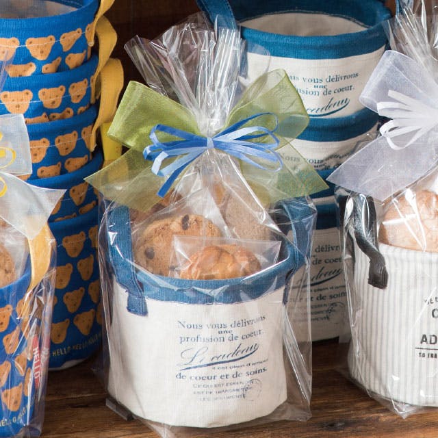 ヘッズ トレイ・カゴ－布 直径110×H100mm ラナチュール丸底布