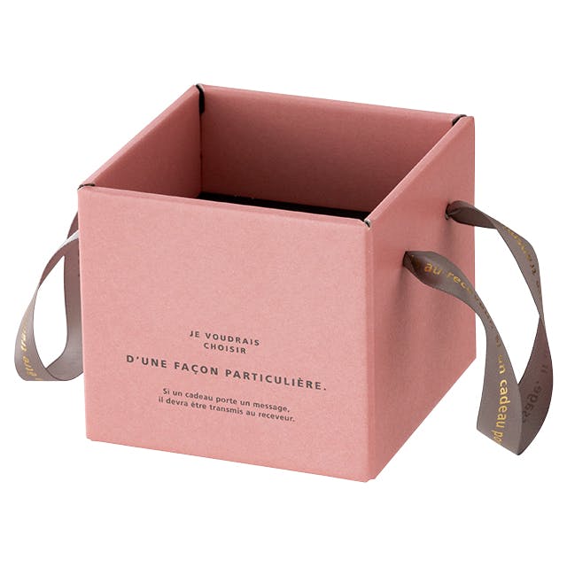 ヘッズ トレイ・カゴ－紙 W110×D110×H95mm ルレーブリボンハンドルボックス-S［FSC認証］(10枚) HEADS LRV-RHS ラッピング用品