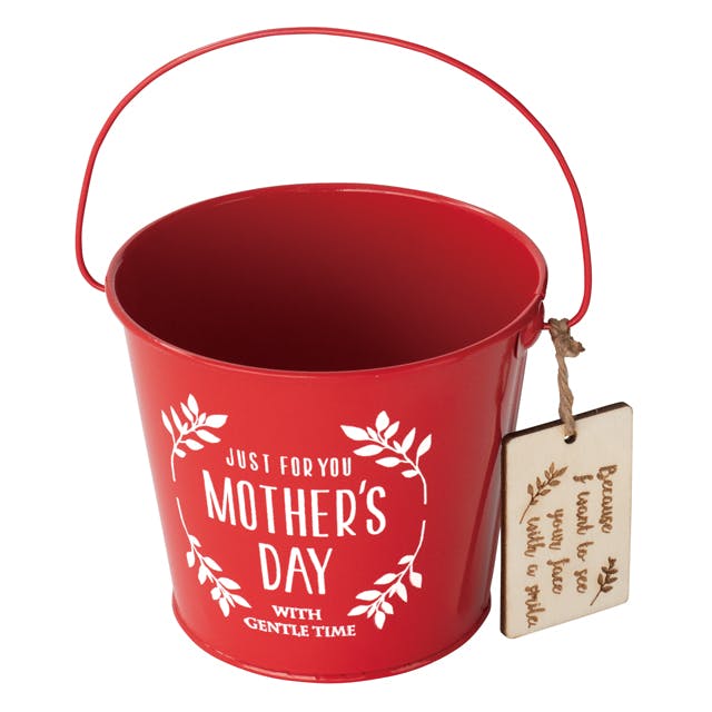 ヘッズ トレイ・カゴ－ブリキ 直径120(90)×105mm マザーズデイブリキ