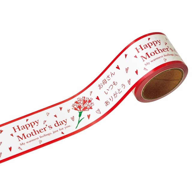 ヘッズ 販促－装飾－ポスター W40mm×10m巻 マザーズデイシール付ロール棚ポスター-4(1巻(10m)) HEADS MA-TP4S