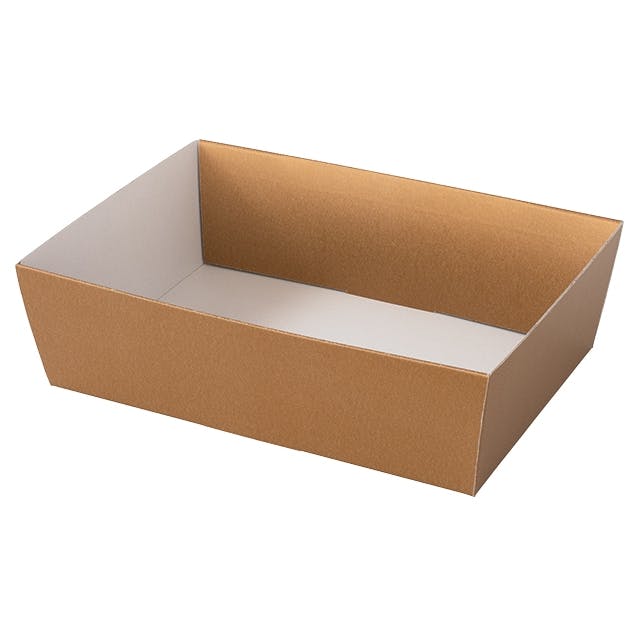 ヘッズ トレイ・カゴ−紙 W280(260)×D200(180)×H80mm 無地ブロンズペーパーギフトトレイ-1(10枚) HEADS MBZ-GT1 ラッピング用品