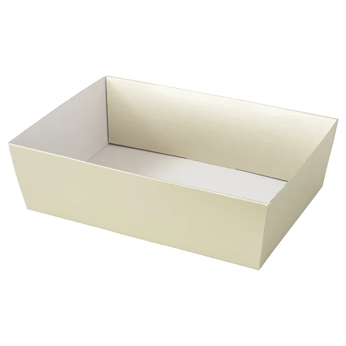 ヘッズ トレイ・カゴ-紙 W280(260)×D200(180)×H80mm 無地ルミエールグリーンペーパーギフトトレイ-1(10枚) HEADS MLG-GT1