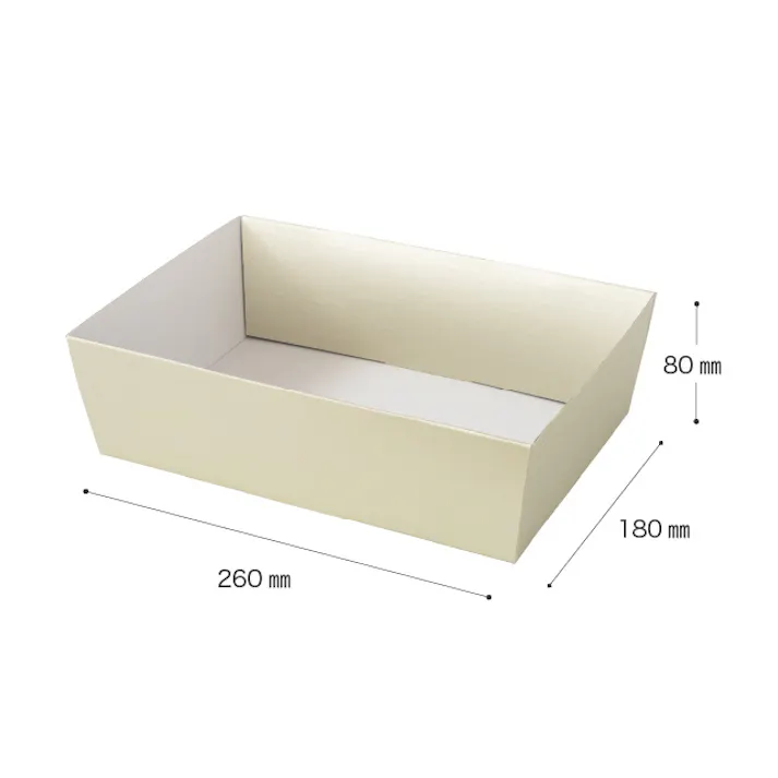 ヘッズ トレイ・カゴ-紙 W280(260)×D200(180)×H80mm 無地ルミエールグリーンペーパーギフトトレイ-1(10枚) HEADS MLG-GT1
