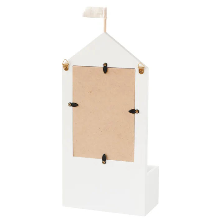 ヘッズ トレイ・カゴ-木 外寸/W135×D70×H300mm マルチウッドフレームお家型-3/ホワイト(2個) HEADS MUW-WFR3