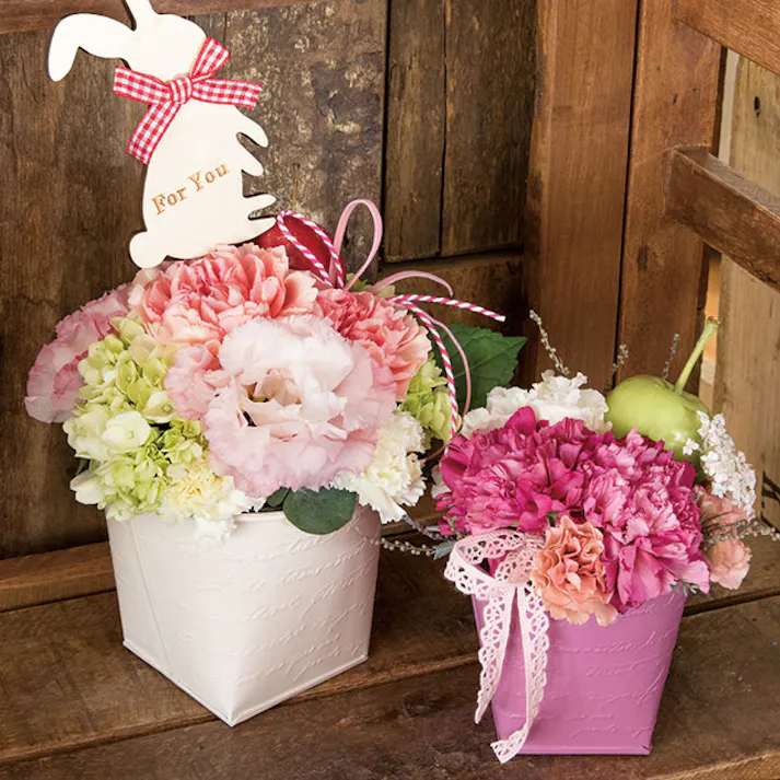 ヘッズ トレイ・カゴ-ブリキ 直径120(70×70)×H100mm NFブリキポット-3/ブルー(6個) HEADS NF-BPB3