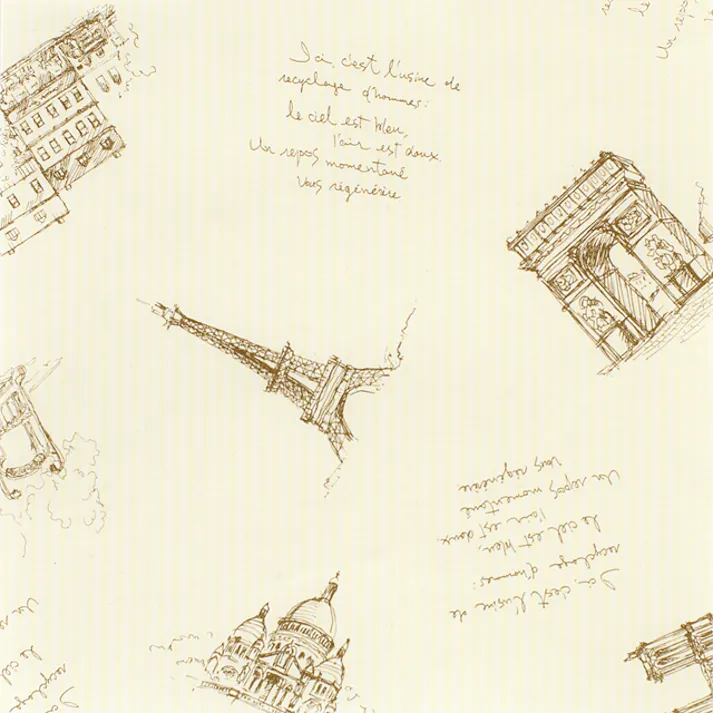 ヘッズ 包-紙-半裁 W750×H525mm パリ包装紙-1(50枚) HEADS PA-1W