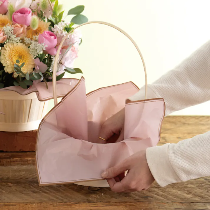 ヘッズ 包-PE-シート W450×H450mm ゴールドラインPEスクエアシート-2/ピンク(100枚) HEADS PGL-SH2