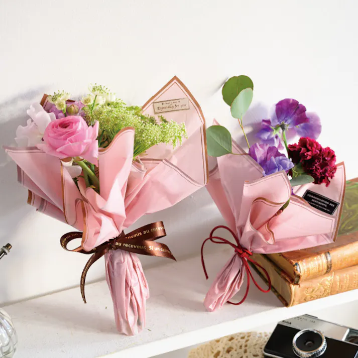 ヘッズ 包-PE-シート W450×H450mm ゴールドラインPEスクエアシート-2/ピンク(100枚) HEADS PGL-SH2