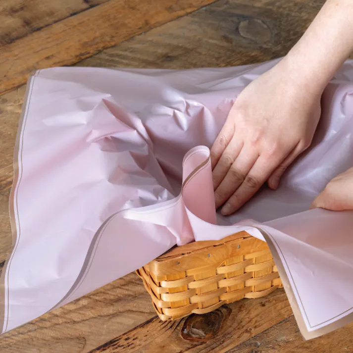 ヘッズ 包-PE-シート W550×H550mm ゴールドラインPEスクエアシート-3/ピンク(100枚) HEADS PGL-SH3