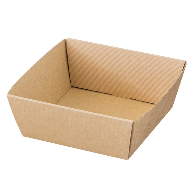 ヘッズ トレイ・カゴ－紙 W130(110)×D130(110)×H50mm シンプルクオリティペーパーギフトトレイ-3(20枚) HEADS SIQ-GT3