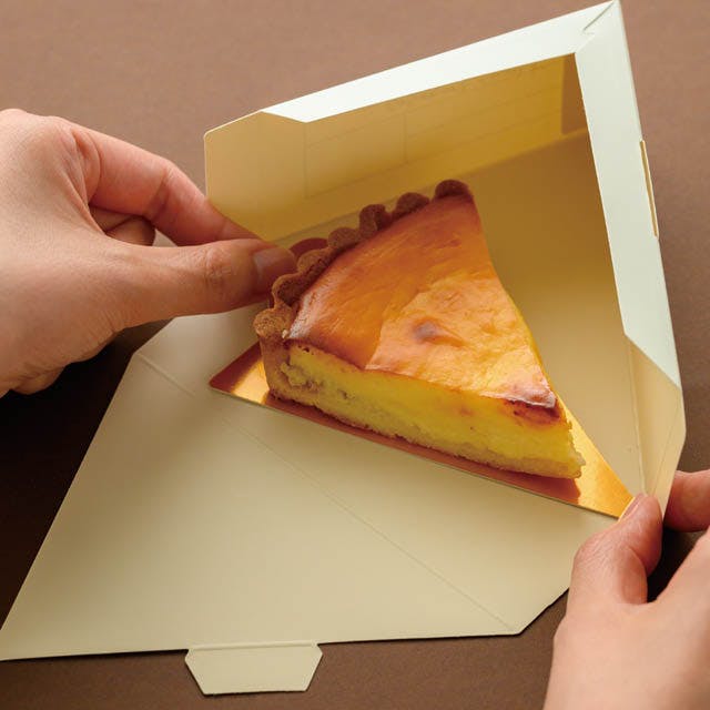 ヘッズ トレイ・カゴ－紙－食品対応 W96×H130mm 三角形ケーキ