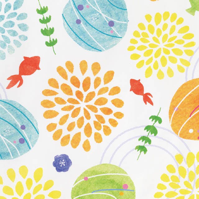 ヘッズ 包－紙－半裁 W750×H525mm サマー包装紙-1(50枚) HEADS SUM-1W