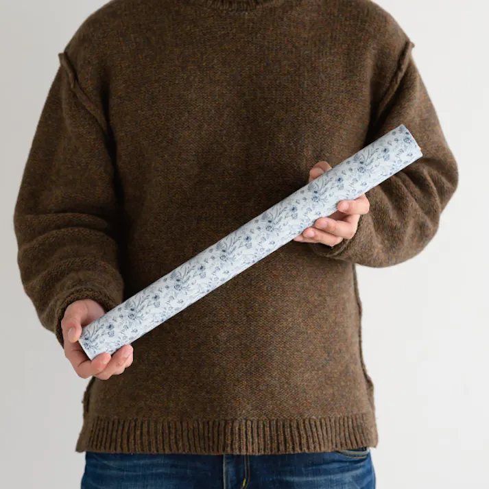 ヘッズ 包-PP-ロール W500mm×20m巻 ヴィンテージファブリックOPPロール-2/ネイビー(1巻) HEADS VF-RO2