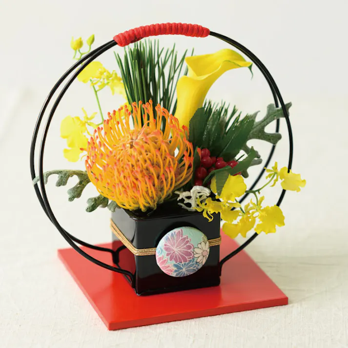 ヘッズ トレイ・カゴ-ブリキ W180×D60×H180mm 和風リングポット(10個) HEADS WAR-BPK