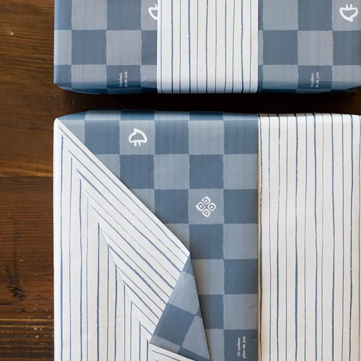 ヘッズ 包-紙-半裁 W750×H525mm 和スタイル包装紙/青-1(50枚) HEADS WAS-1W