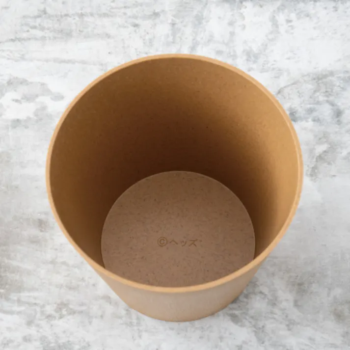 ヘッズ トレイ・カゴ-PP 直径100(70)×H90mm ウッディフラワーアレンジポット-S/ナチュラル(10個) HEADS WDY-PONS