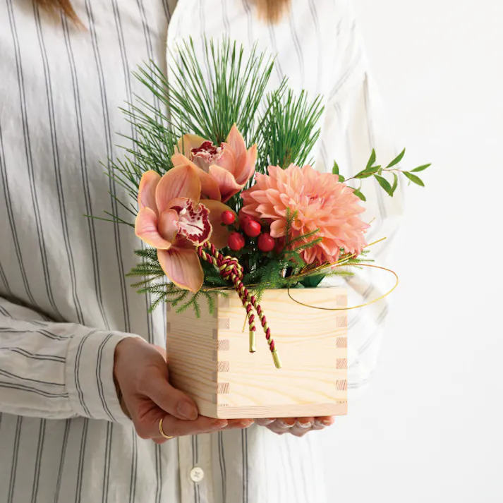 ヘッズ トレイ・カゴ-木 W110×D110×H100mm ウッドBOX-3/あられ組(6個) HEADS WOD-MB3