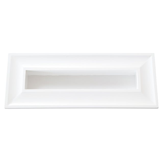 ヘッズ トレイ・カゴ－木 W400×D48×H153mm ウッドフレームホワイト-1(1個) HEADS WOF-WH1