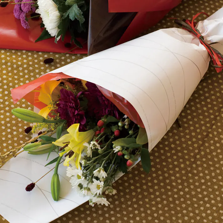 ヘッズ 包-紙-半裁 W750×H525mm ウェーブ包装紙/ブラウン-2(50枚) HEADS WV-2W