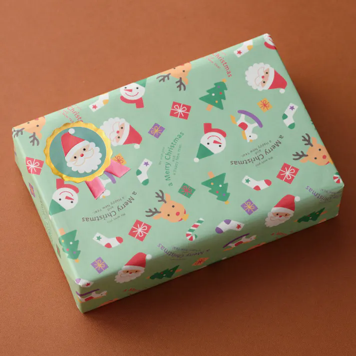 ヘッズ 包-紙-半裁 W750×H525mm チャーミングクリスマス包装紙-1(50枚) HEADS XCM-1W