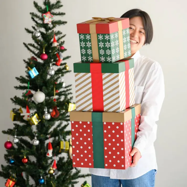 ヘッズ 販促-装飾-その他 大:1辺が30cm 中:1辺が25cm 小:1辺が20cm クリスマスディスプレイボックス1(1セット) HEADS X-DSB1