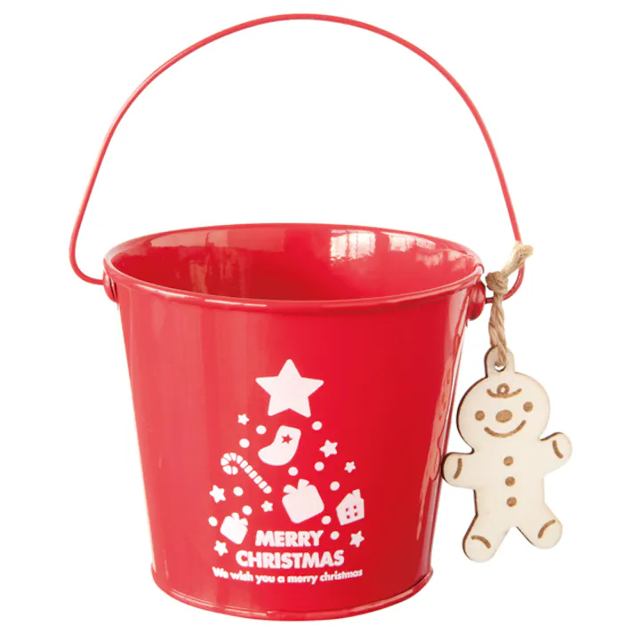 ヘッズ トレイ・カゴ-ブリキ 直径120(90)×105mm ミニサンタブリキバケツ-S(6個) HEADS XMS-BBKS