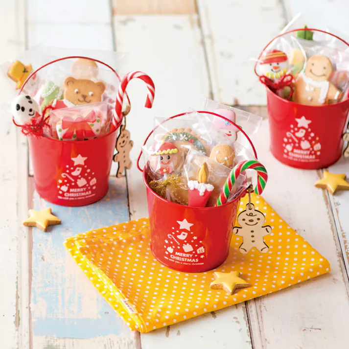 ヘッズ トレイ・カゴ-ブリキ 直径120(90)×105mm ミニサンタブリキバケツ-S(6個) HEADS XMS-BBKS