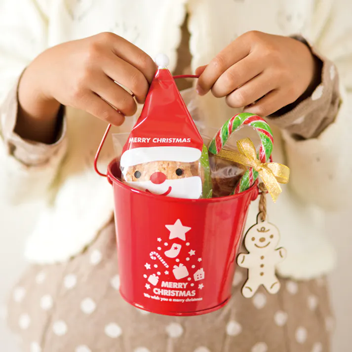 ヘッズ トレイ・カゴ-ブリキ 直径120(90)×105mm ミニサンタブリキバケツ-S(6個) HEADS XMS-BBKS