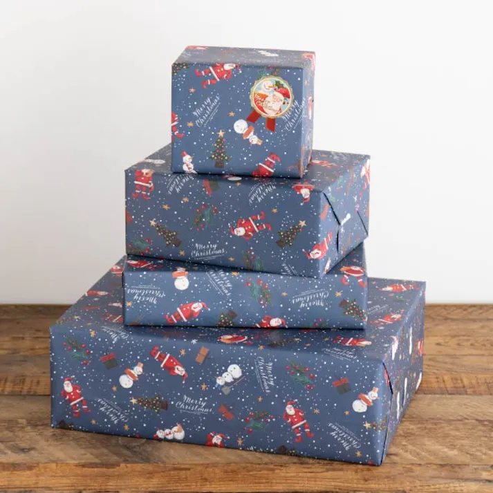 ヘッズ 包-紙-全紙 W1050×H750mm 愉快なクリスマス包装紙-1(全紙)(50枚) HEADS XPL-1WZ