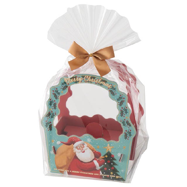 ヘッズ トレイ・カゴ－紙 W157×D80×H182mm 愉快なクリスマスワンタッチトレイ-2［FSC認証紙使用］(10枚) HEADS XPL-OT2