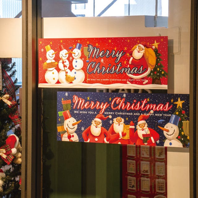 ヘッズ 販促－装飾－ポスター W900×H300mm 愉快なクリスマスポスター-1