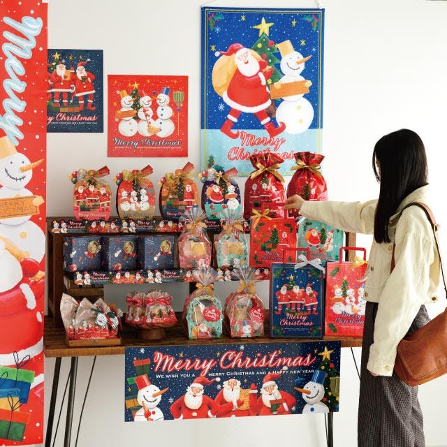 ヘッズ 販促－装飾－ポスター W380×H380mm 愉快なクリスマスポスター-2