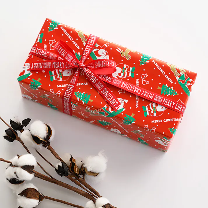 ヘッズ 包-紙-全紙 W1050×H750mm クリスマスサンタ包装紙-1(全紙)(50枚) HEADS XSA-1WZ