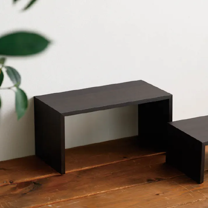 ヘッズ 販促-什器 W300×D150×H150mm コの字ラックM/ダークウッド-1(2個) HEADS ZYU-KOD1