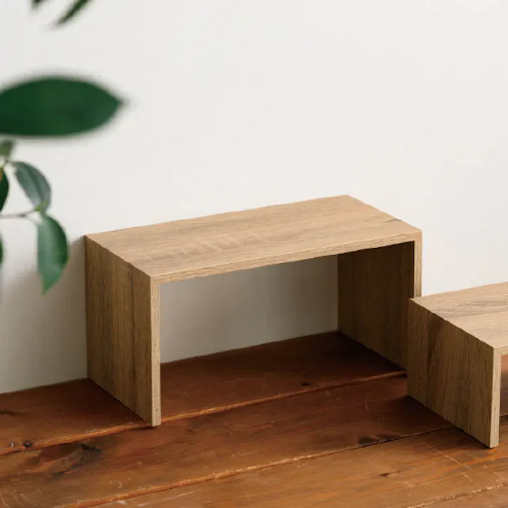 ヘッズ 販促-什器 W300×D150×H150mm コの字ラックM/ナチュラル-1(2個) HEADS ZYU-KON1