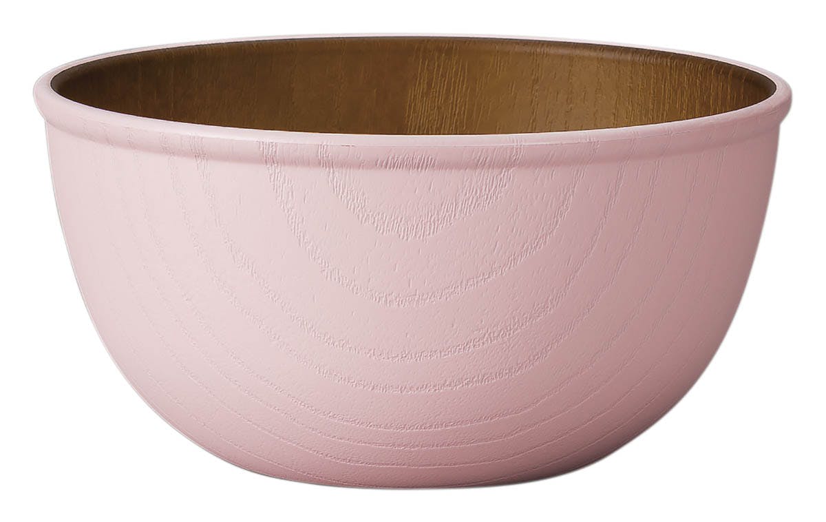 【isso ecco 木目ボウル ＜L＞ CC】丼 どんぶり イッソエッコ 軽い 落としても割れにくい 日本製 木製風 木目調 合成漆器 おしゃれなカフェ風食器 おうちカフェ食器 ウッド調 木目食器 電子レンジ対応 食洗機対応／ピンク ＃4930689678282