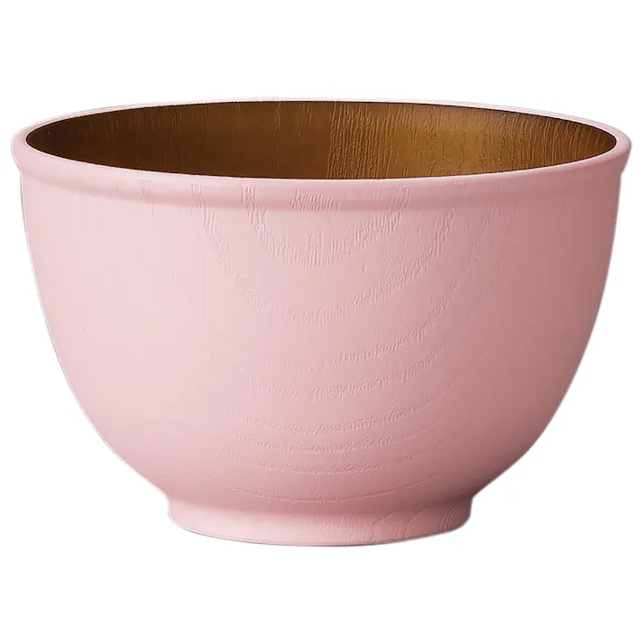 【isso ecco 木目ボウル <S> CC】イッソエッコ 食器 おしゃれ お味噌汁椀 豚汁 お椀 軽い 落としても割れにくい おしゃれ 日本製 木製風 木目調 合成漆器 カフェ食器 おうちカフェ 電子レンジ 食洗機 対応【正和】/ピンク #4930689678220