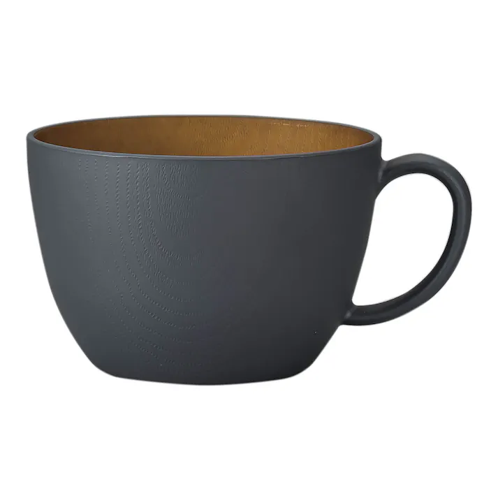 【isso ecco 木目カップ】スープカップ イッソエッコ 軽い 落としても割れにくい おうちカフェ食器 おしゃれ 木製風 電子レンジ対応 食洗機対応 木製のお皿やメラミンよりも便利 アウトドアやキャンプ【正和】/グレー #4930689678800